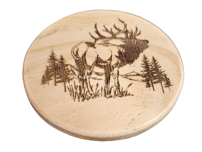 Elk scene coaster