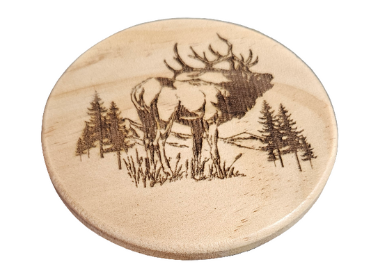 Elk scene coaster
