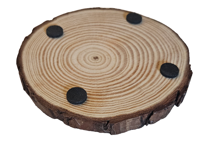 Live edge deer engraved coaster