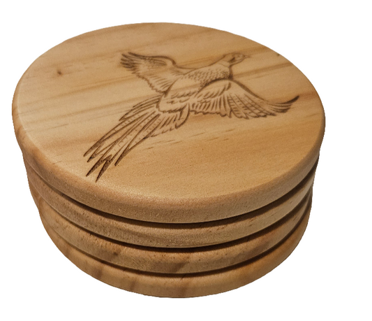 Pheasant coaster 4 pack