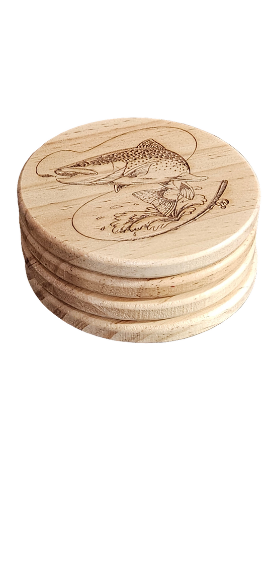 Trout coasters 4 pack