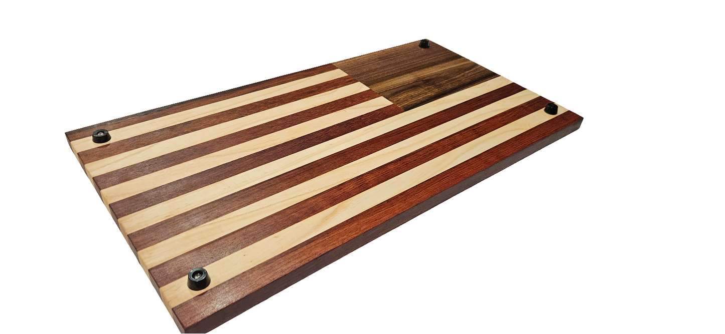 Walnut/Cherry/Ash American flag cutting/charcuterie board