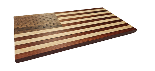 Walnut/Cherry/Ash American flag cutting/charcuterie board