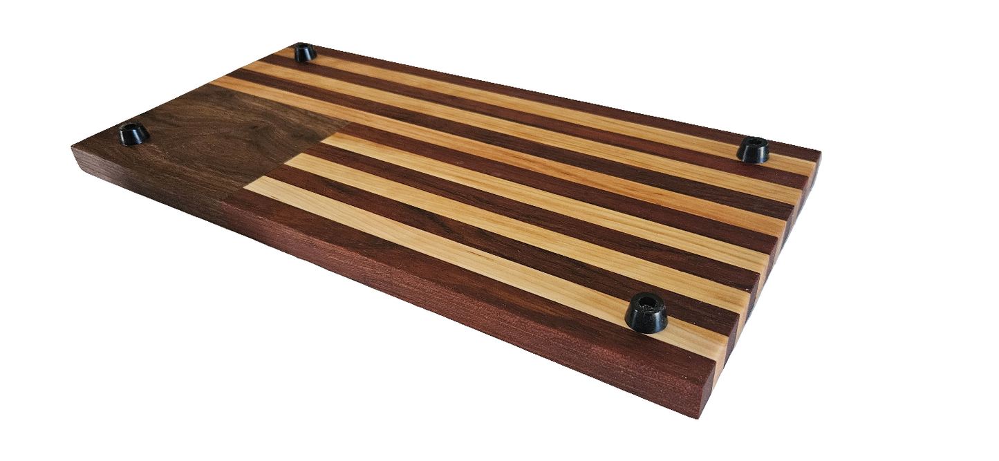 Walnut/Cherry/Maple American flag cutting/charcuterie board.