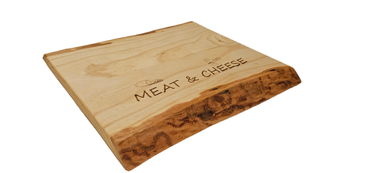 Ash live edge engraved Charcuterie/cutting board